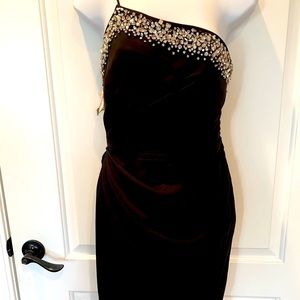 Neiman Marcus Black Dress rhinestones bling